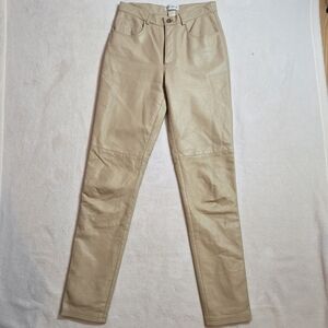 Hugo Buscatti Leather Pants Size 6 Tall
